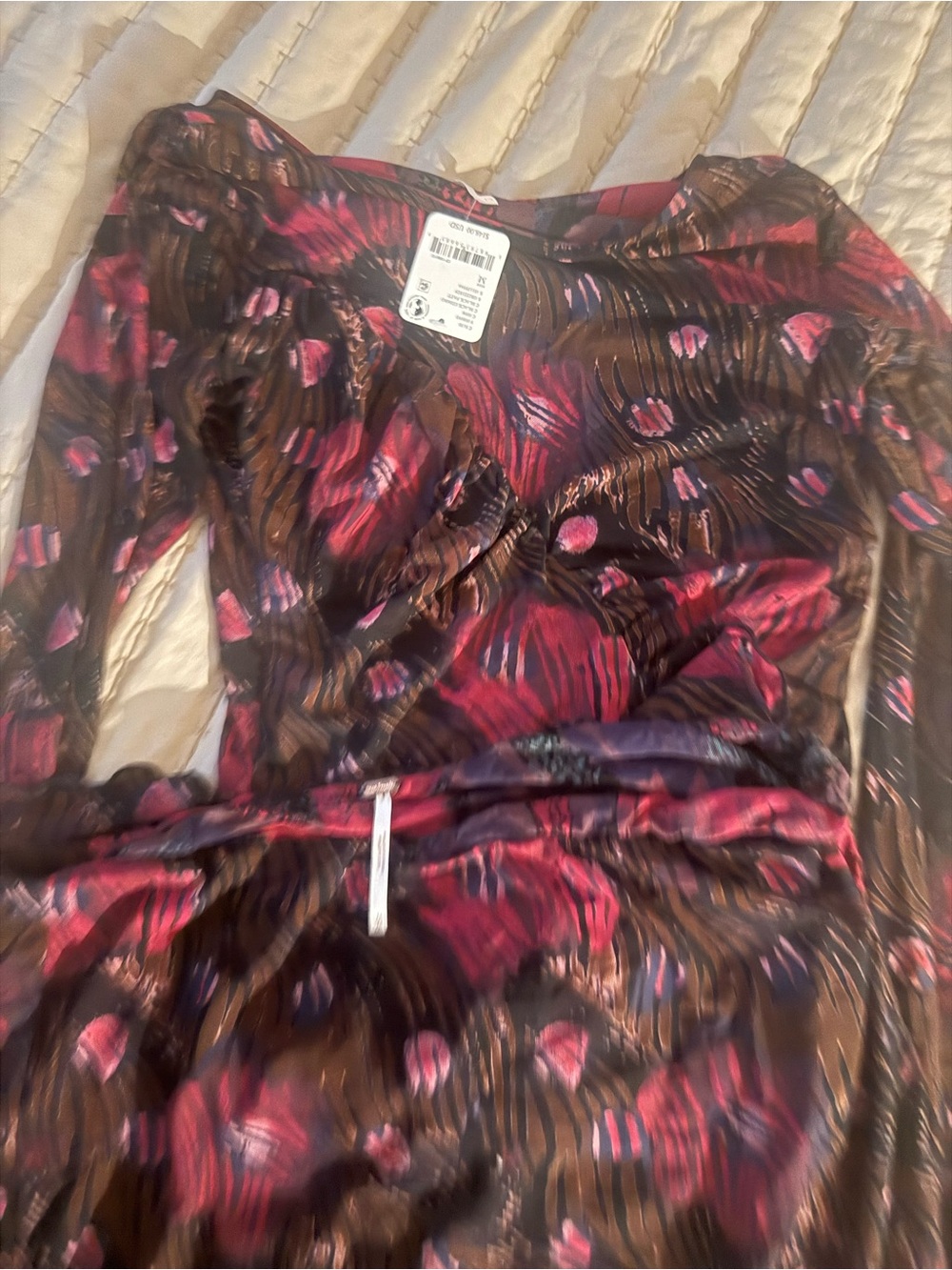 BNWT Free People Floral Mesh Midi Skirt Set - Picture 6 of 6